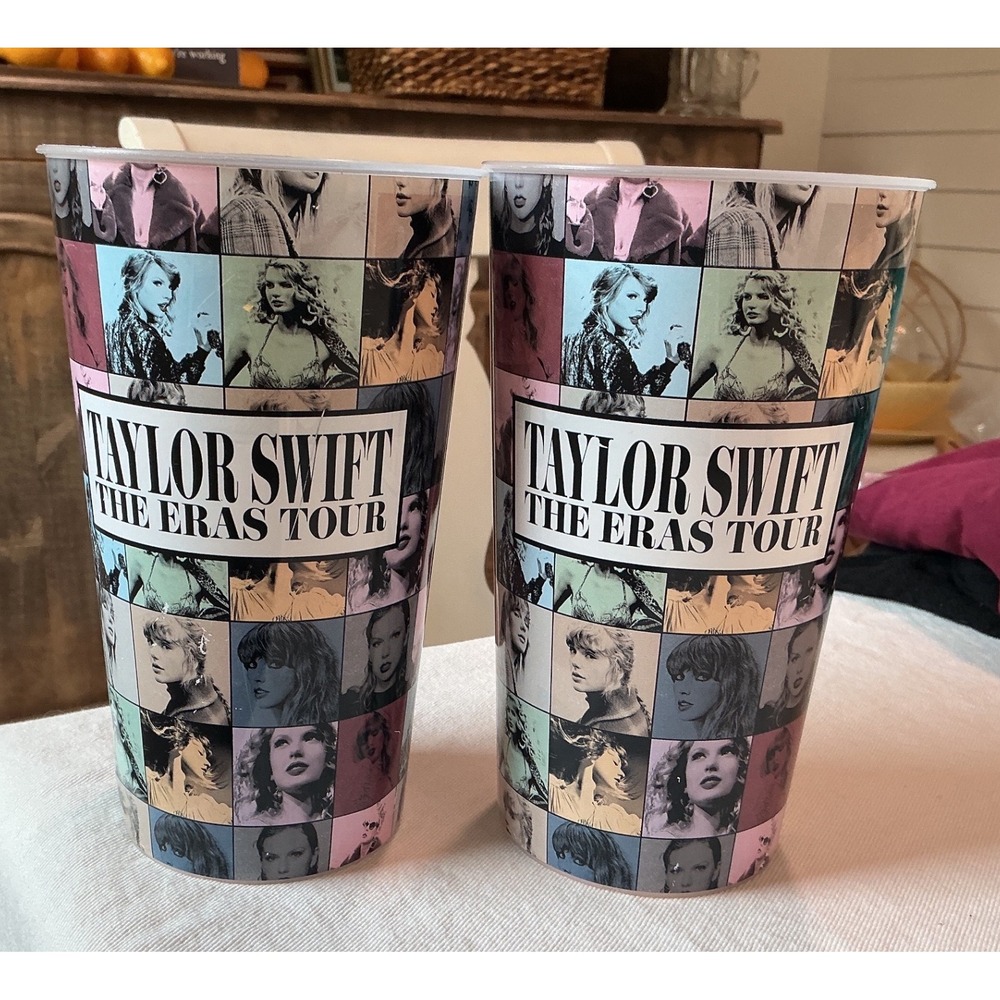 Taylor Swift The Eras Tour Official Souvenir Stadium Cups Set of 2 44oz Plastic